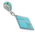 Turquoise Inlay Sterling Silver Slide Pendant EX44346